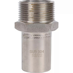 Вставка Rommer переходная пресс 35х11/4, НПр-НР, нержавеющая сталь