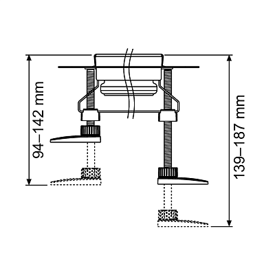 Комплект опор TECE TECEdrainline, 4 x 139 -187 мм