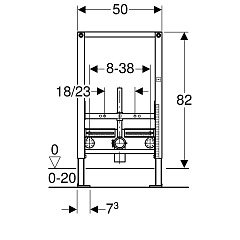 Система инсталляции для биде Geberit Duofix 82 см 111.524.00.1