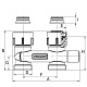 Узел нижнего подключения Flamco D2/50 прямой, G 3/4 НР x G 3/4 НР