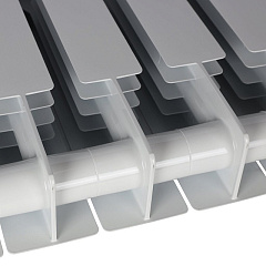 Биметаллический секционный радиатор отопления Stout Alpha 350 / 10 секций