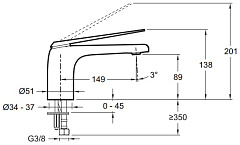 Смеситель для раковины Jacob Delafon AVID E97345-ND