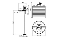 Емкость ЭкоПром Емкость ЭВЛ 1000 литров с турбинной мешалкой