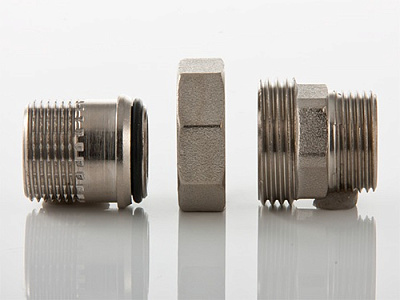 Сгон VALTEC разъемный 2 наружная резьба, никелированная латунь