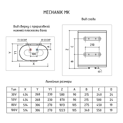 Электрический накопительный водонагреватель Thermex MK 50 V