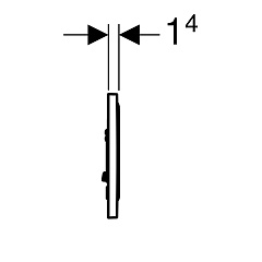 Кнопка смыва Geberit Sigma 10 одинарный смыв, олеофобная, белый мат./полированный 115.758.JT.5
