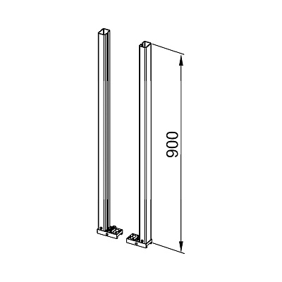 Удлиненные опоры TECE для модулей TECEprofil, регулировка высоты 200 - 500 мм, комплект 2 шт