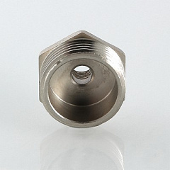 Переходник для подключения датчика температуры VALTEC M10 х 1/2 внутренняя-наружная резьба, никелированная латунь
