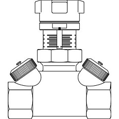 Вентиль регулирующий Oventrop Hycocon VTZ DN 15 PN 16, латунь, в изоляции, ВР