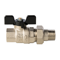 Кран шаровой Stout полнопроходной с американкой 1/2 ВН, бабочка