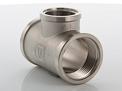 Тройник VALTEC переходной 1 1/4 х 1/2 х 1 1/4 внутренняя, никелированная латунь