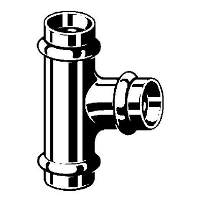 Тройник медный Viega Profipress с SC-Contur d=15, 15x15x15 (арт. 291 952)