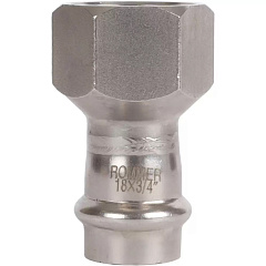 Переходник Rommer пресс 18х3/4, ВПр-ВР, нержавеющая сталь