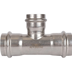 Тройник Rommer переходной 42х35х42, ВПр, нержавеющая сталь
