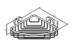 Корзина для душа AM.PM Sense L угловая A7434800