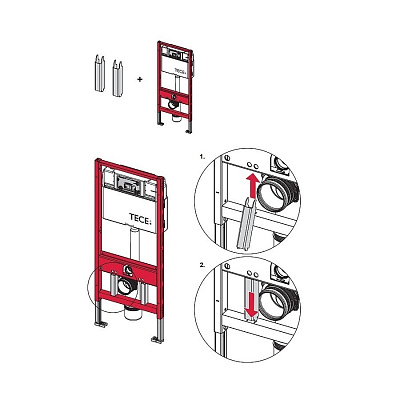 Комплект стальных кронштейнов TECEprofil