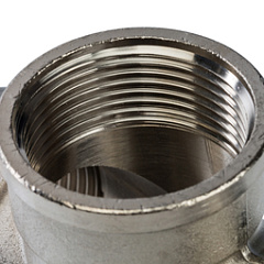 Крестовина Stout внутренняя резьба, никелированная латунь, 1 1/4