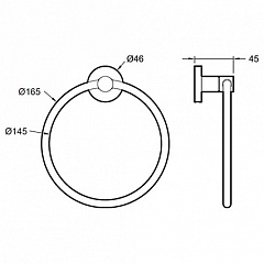 Полотенцедержатель Jacob Delafon EO Classique кольцо E77822-CP