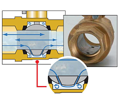 Кран шаровой MVI H2O полнопроходной внутренняя-внутренняя, бабочка (БГГ) 1/2