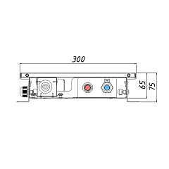 Внутрипольный конвектор с принудительной конвекцией Vitron ВКВ.65.300.1300.2ТГ (24В DC)