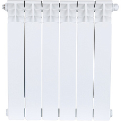 Биметаллический секционный радиатор отопления Stout Space Ventil 500 / 6 секций (нижнее правое)