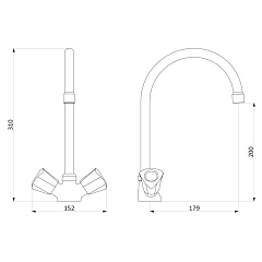 Смеситель для кухни Damixa Object
