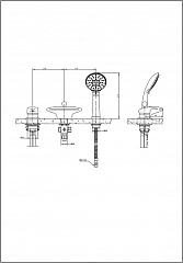 Смеситель на борт ванны Bravat Niagara F5140197CP-RUS