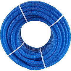 Труба гофрированная ПНД Stout цвет синий, наружным диаметром 28 мм для труб диаметром 20 мм