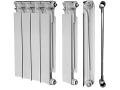 Биметаллический секционный радиатор отопления Tenrad BM 350х80 / 10 секций