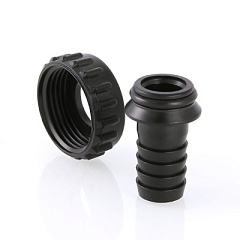 Накидная гайка VALTEC с штуцером для дренажного крана VT.430 3/4 Евроконус