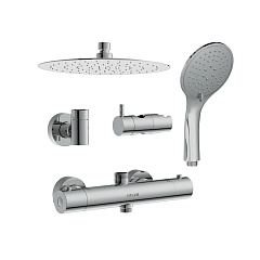 Душевая система Cersanit BRASKO (смеситель термостатический) 3 режима шланг 150 металл