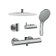 Душевая система Cersanit BRASKO (смеситель термостатический) 3 режима шланг 150 металл