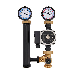 Насосная группа HOOBS , DN25 (1 вр х 1 1/2 нр), с 3-х ход. клапаном, с насосом GRUNDFOS UPSO25-65