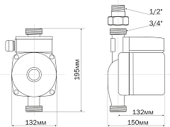 Циркуляционный насос Aquario AC 1512-195A