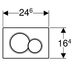 Кнопка смыва Geberit Sigma 01 двойной смыв, латунь 115.770.DT.5