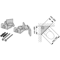 Комплект WALLBOX для крепления модуля инсталляции в углу