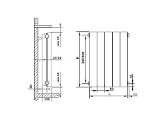 Биметаллический секционный радиатор отопления Royal Thermo PianoForte Bianco Traffico 500 / 4 секции