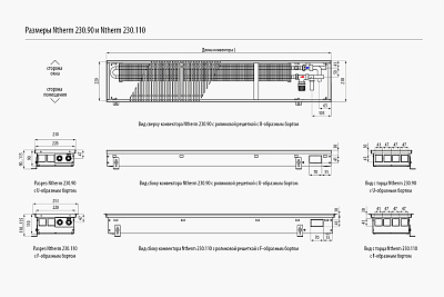 Внутрипольный конвектор с естественной конвекцией Varmann Ntherm N230.90.800