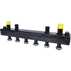 Стальной распределительный коллектор Stout с гидравлическим разделителем DN20 3 контура (с кронштейнами)