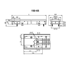 Внутрипольный конвектор с естественной конвекцией Techno Power KVZ 150-65-800