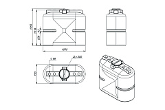 Емкость ЭкоПром S 1000 литров OIL