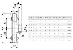 Тройник Viega SmartPress переходной 50 x Rp 1 x 50, модель 6717