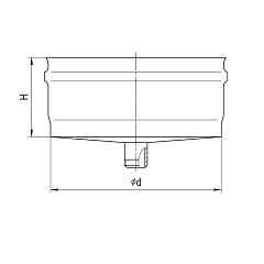 Конденсатоотвод FERRUM для трубы (430/0,5 мм) Ф140, внешний