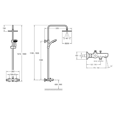 Душевая колонна Jacob Delafon JULY E99741