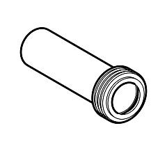 Удлинитель колена смыва Geberit с манжетой для унитаза d 45 черный