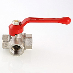 Кран шаровой VALTEC трехходовой, тип Т 1/2 ВВВ