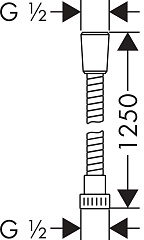 Душевой шланг Hansgrohe Metaflex C 125 см 28262000