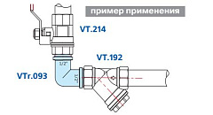 Угольник VALTEC 1/2 наружная резьба, 90 градусов, никелированная латунь
