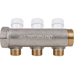 Коллектор Stout с регулировочными вентилями 1x1/2 с 3 отводами, SMB 6851 011203