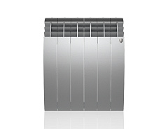 Биметаллический секционный радиатор отопления Royal Thermo Biliner Satin Silver 500 / 6 секций
